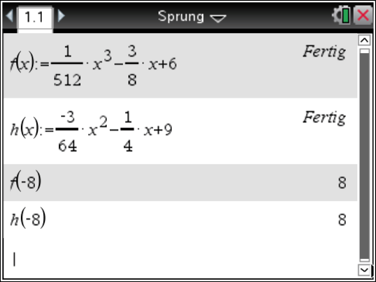 Mathematische Funktionen und Berechnungen auf einem Bildschirm angezeigt.