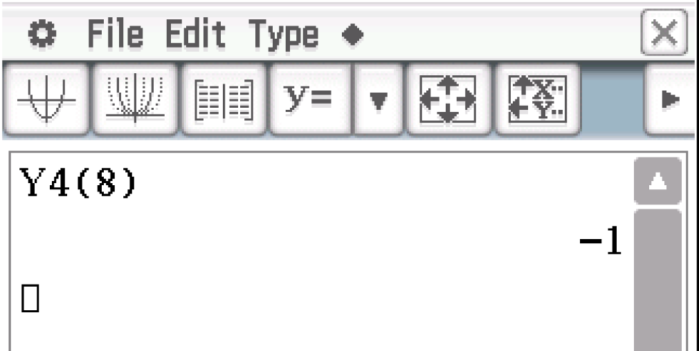 Screenshot einer Software-Oberfläche mit mathematischen Funktionen und Eingabefeld.