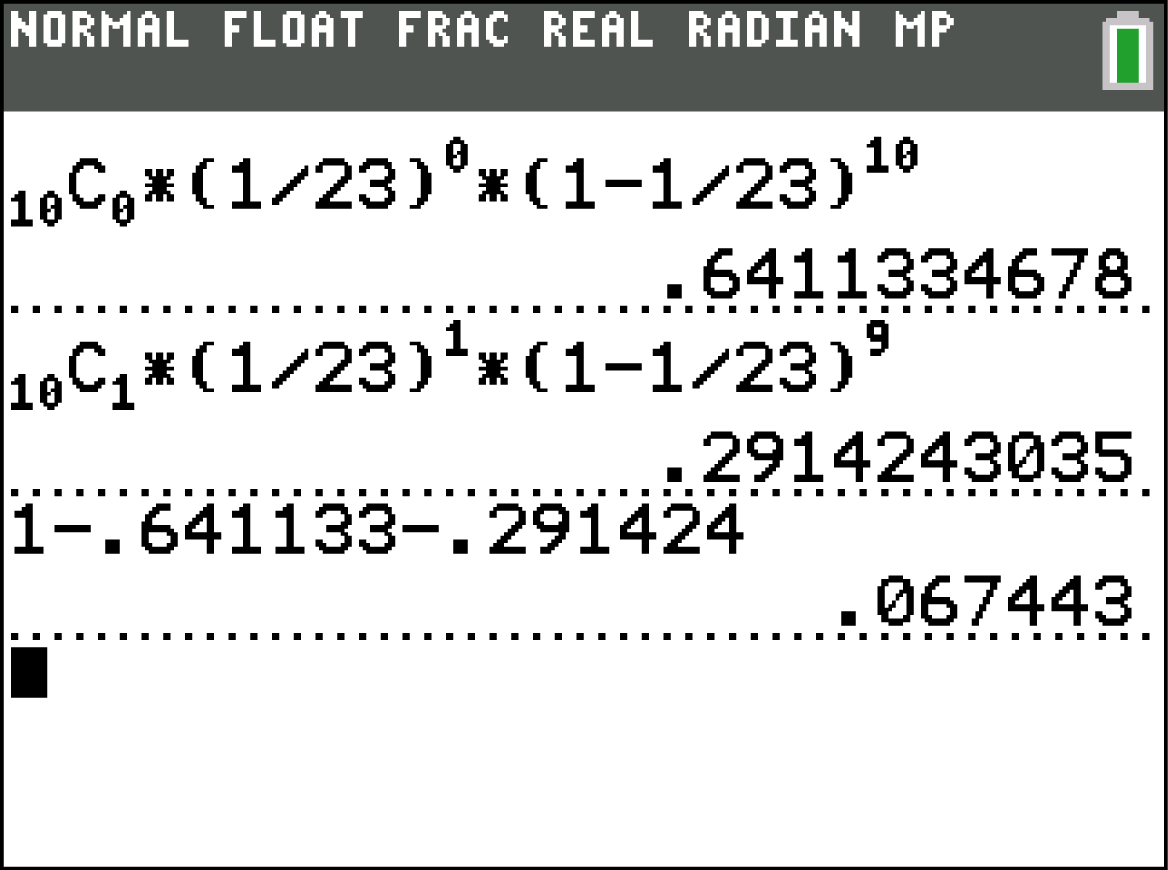 Mathematische Berechnungen auf einem Taschenrechner mit verschiedenen Formeln und Werten.