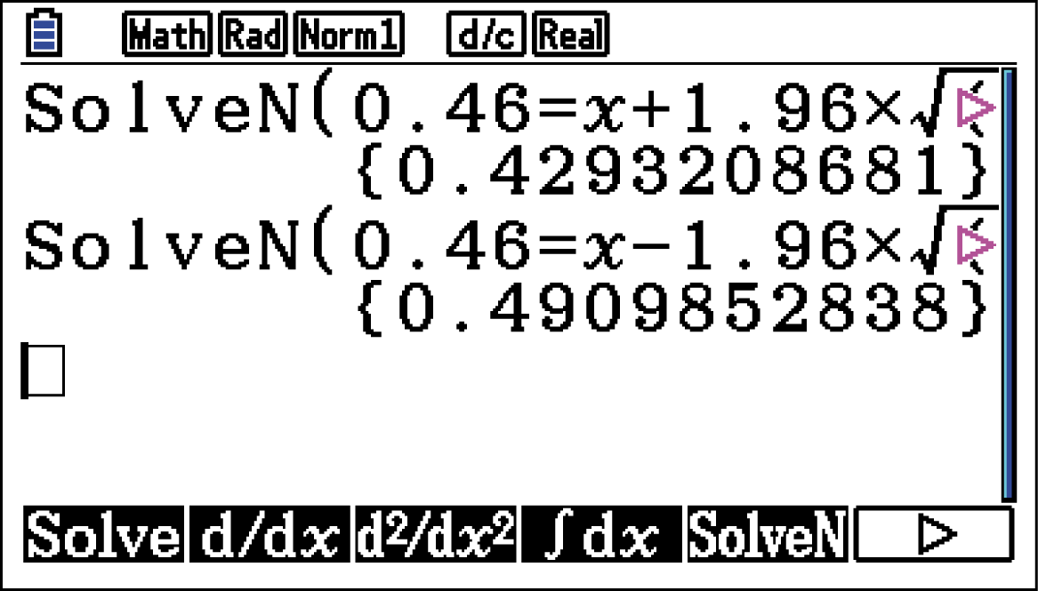 Mathematische Berechnungen auf einem Taschenrechner, einschließlich Gleichungs- und Funktionslösungen.
