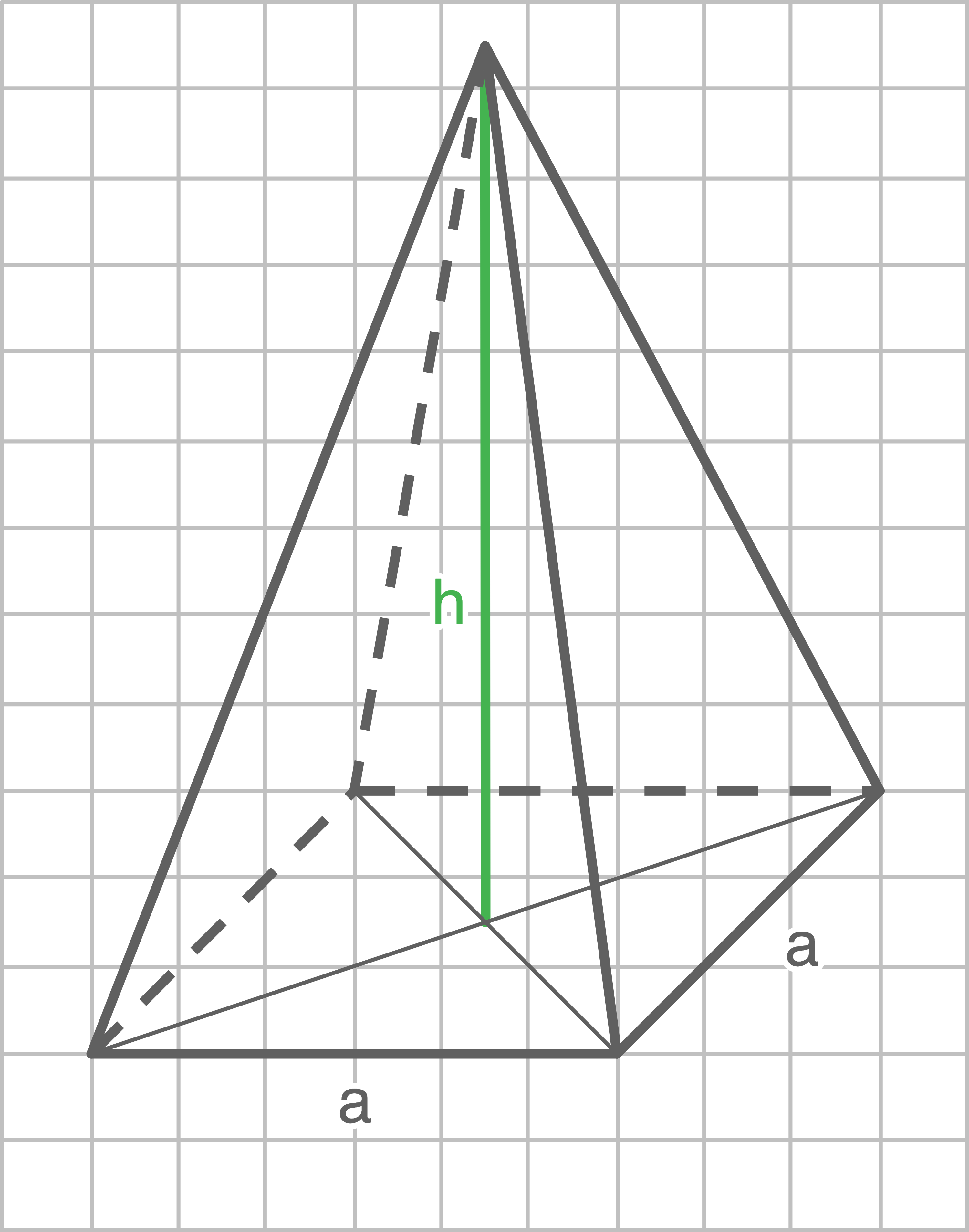 eigenschaften einer pyramide, schrägbild pyramide