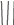 Ein einfaches grafisches Element mit vertikalen Linien und einem minimalistischen Design.