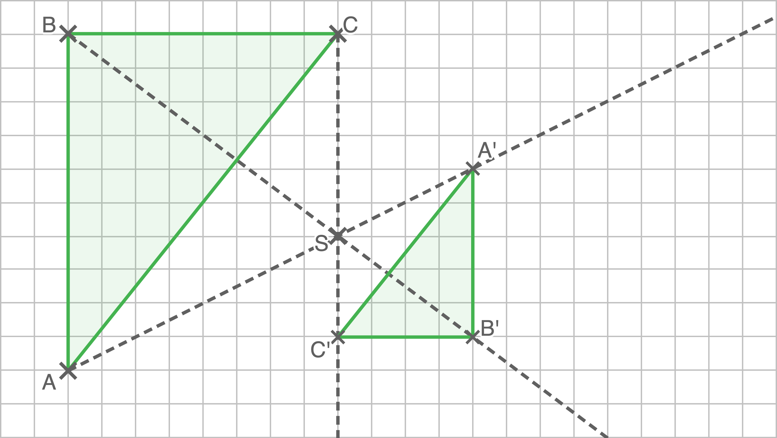 Zentrische Streckung k=-0,5