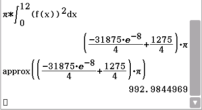 Mathematische Gleichung mit Integral, Pi und Näherungswert.