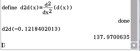 Mathematische Definition und Berechnung einer Funktion in einem Programm.