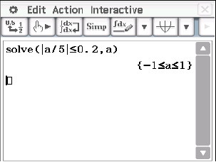 Interaktive mathematische Software zur Lösung einer Ungleichung mit Variablen.