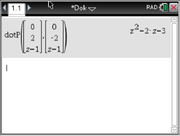 Mathematische Darstellung in einer Software mit Matrizen und einer Gleichung.