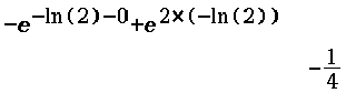 Mathematische Gleichung mit Exponential- und Logarithmusfunktionen.