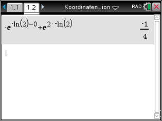 Mathematische Gleichung auf einem Taschenrechner-Bildschirm.
