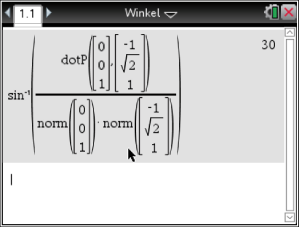 Mathematische Gleichung mit Matrizen und Funktionen, dargestellt in einem Diagramm.