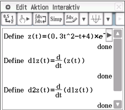 Mathematische Gleichungen und Funktionen in einer Software-Umgebung.