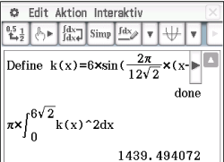 Mathematische Gleichung und Berechnung in einem Computer-Algebra-System.