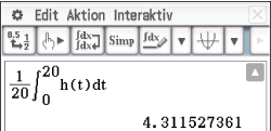 Mathematische Formel und Berechnung in einer Softwareanwendung.