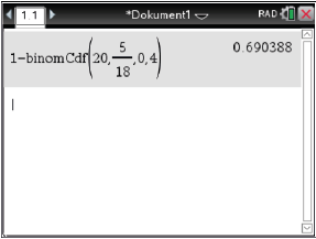 Berechnung einer mathematischen Formel in einer Softwareanwendung.
