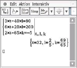 Mathematische Gleichungen und Lösungen in einem interaktiven Programm.