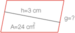 Diagramm eines Rechtecks mit Höhe, Fläche und einer Frage zur Basis.