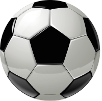 Schwarzer und weißer Fußball, klassisches Design mit sechseckigen und fünfeckigen Paneelen.