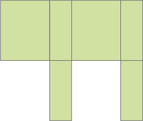 Grafische Darstellung mit hellgrünen und schwarzen Rechtecken in einem geometrischen Muster.