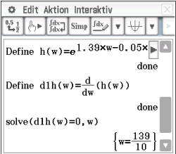 Mathematische Software zeigt Funktionen und Gleichungen zur Ableitung und Lösung an.