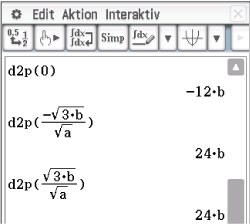 Mathematische Formeln und Berechnungen in einer Software-Oberfläche.