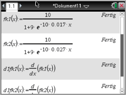 Mathematische Gleichungen und Ableitungen in einem Dokument.