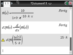 Mathematische Gleichungen und Ableitungen in einem Dokument.