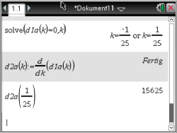 Mathematische Gleichungen und Ableitungen in einem Dokument.