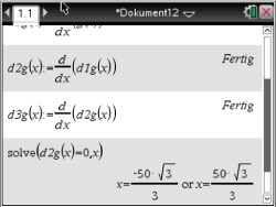 Mathematische Gleichungen und Ableitungen in einem Dokument.
