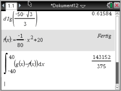 Mathematische Berechnungen und Formeln in einer Software-Anwendung.
