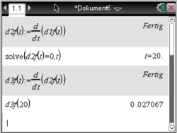 Mathematische Berechnungen in einem Dokument mit verschiedenen Gleichungen und Ergebnissen.