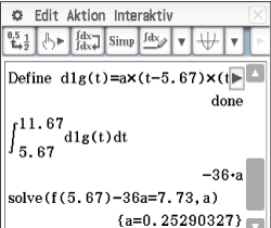 Mathematische Gleichungen und Funktionen in einer Softwareanwendung zur Berechnung und Analyse.