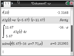 Mathematische Berechnungen und Gleichungen in einer Software-Oberfläche.