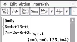 Mathematische Gleichungen und Variablen in einer Software-Oberfläche dargestellt.