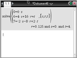 Mathematische Gleichungen und Lösungsansätze in einem Dokument.