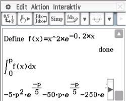 Mathematische Berechnungen und Funktionen in einer interaktiven Software.