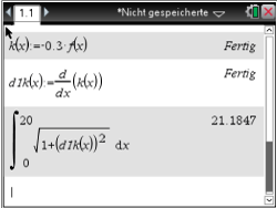 Mathematische Gleichungen und Berechnungen in einer Softwareanwendung.