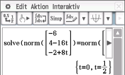 Mathematische Gleichung zur Lösung eines Problems mit Normen in einem interaktiven Tool.