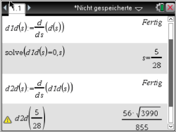 Mathematische Berechnungen und Funktionen auf einem Bildschirm, inklusive Ableitungen und Gleichungen.