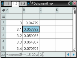 Tabelle mit Zahlen und Berechnungen in einem Dokument. Einige Zellen sind hervorgehoben.