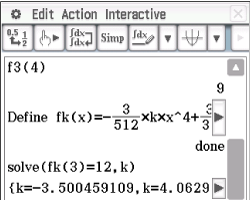 Mathematische Berechnungen in einer Software mit Funktionen und Lösungen.