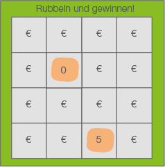 Ein Rubbellos mit der Aufschrift 