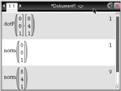 Mathematische Berechnungen in einem Dokument mit Vektoren und Normen.