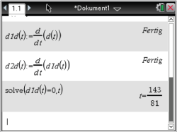 Mathematische Gleichungen und Berechnungen in einem Software-Dokument.