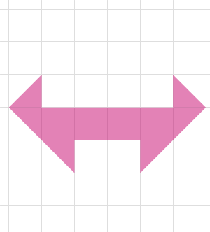 Illustration eines pinken Pfeils auf einem schwarzen Gitterhintergrund.