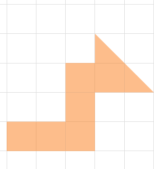 Ein grafisches Muster mit schwarzen und orangen Quadraten in einem Gitterlayout.