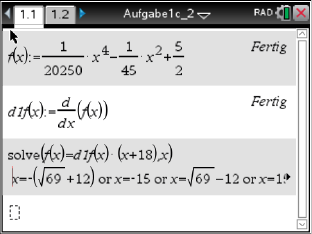 Mathematische Gleichungen und Berechnungen in einem digitalen Lernwerkzeug.
