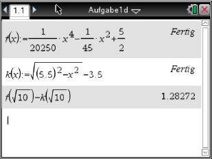 Mathematische Aufgaben und Berechnungen in einer Software-Oberfläche.