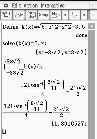 Mathematische Berechnungen und Integrale in einer Softwareanwendung.