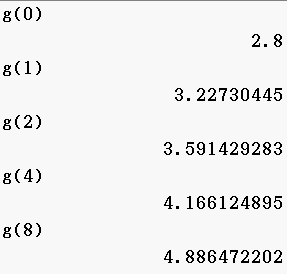 Mathematische Werte in einer Tabelle, die verschiedene Funktionsausgaben darstellen.