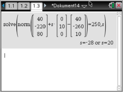 Mathematische Gleichung zur Lösung von Normen in einem Dokumentenfenster.